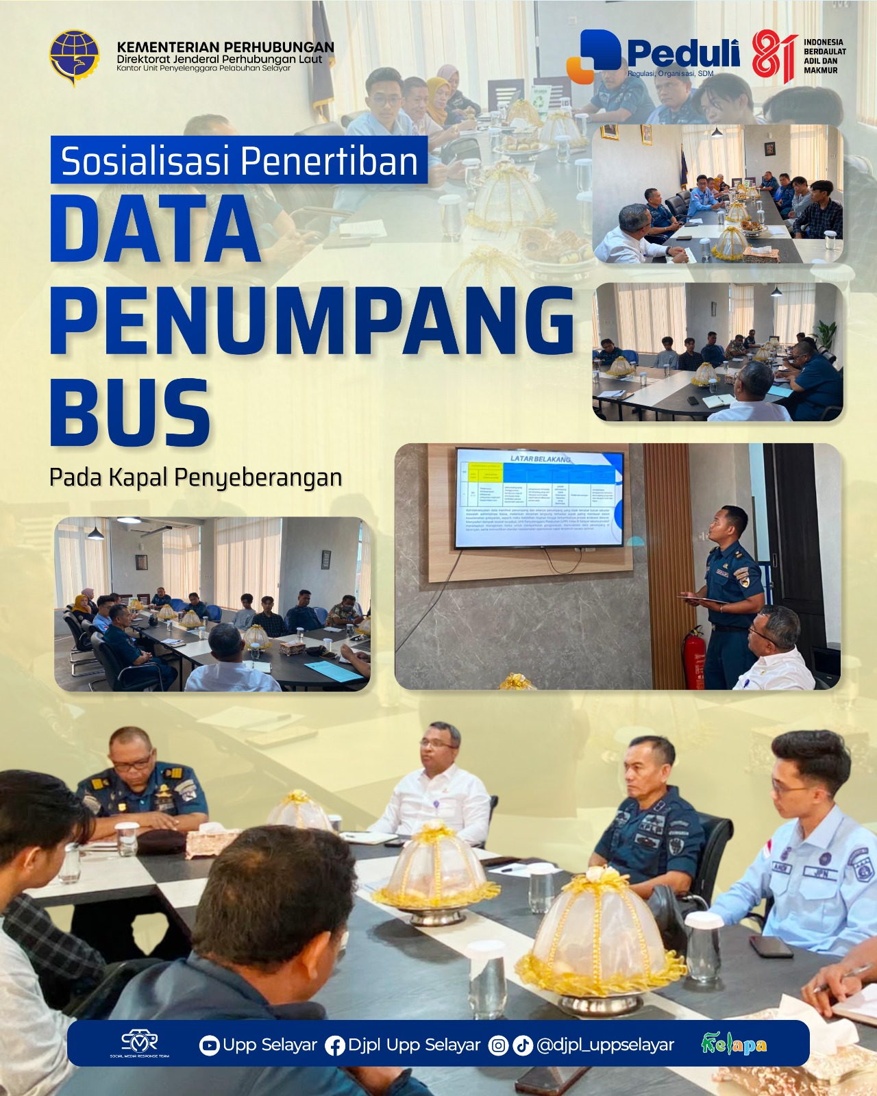 Sosialisasi Penertiban Data Penumpang Bus di Kapal Penyeberangan